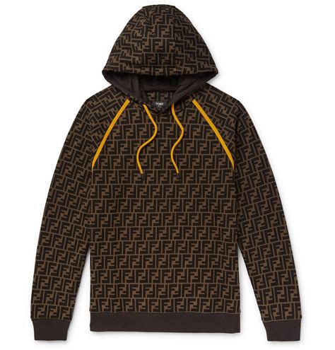 brown fendi shirt|black fendi hoodie.